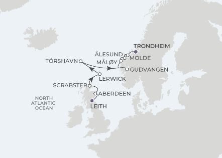 12-Night Edinburgh to Trondheim 6/17/25